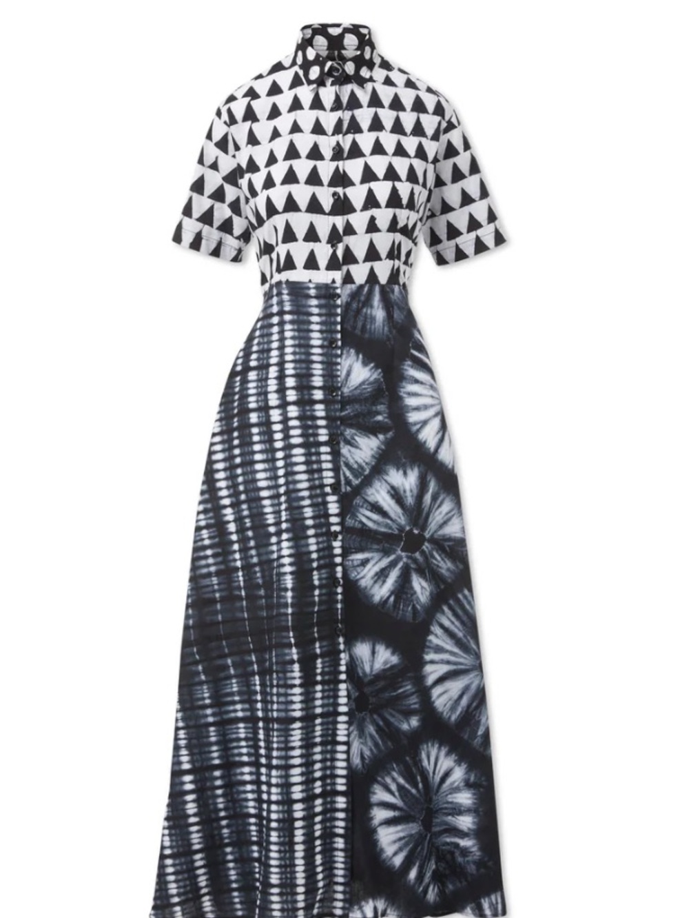 Studio 189 Black and White Maxi Dress - Geometric Print